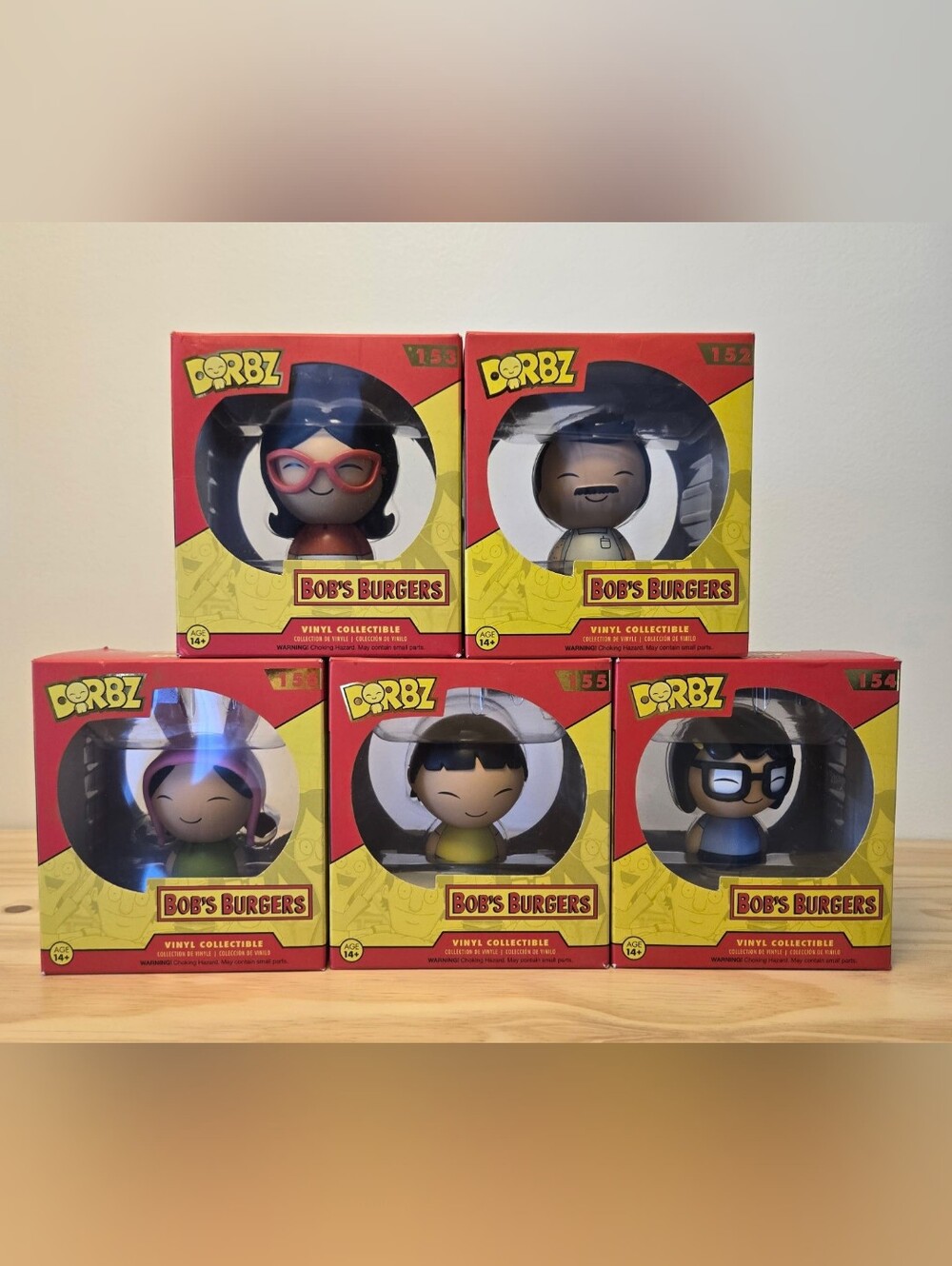 Bob's Burgers Dorbz Vinyl Collectible Figures Set
